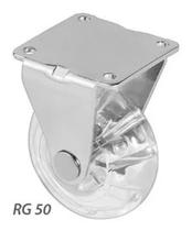 8 Rodizio Fixo Gel Rodinha 50mm Roda Silicone Moveis