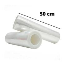 8 Rolo filme Stretch sem tubete 2,5kg material 50mm 25micras ideal para embalagem