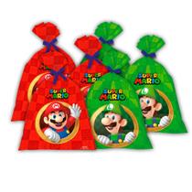 8 Sacolas Lembrancinhas Surpresa Decoração Super Mario Festa - Cromus