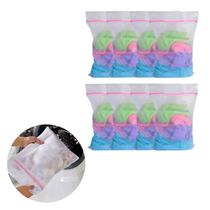 8 Sacos Protetor Lavar Roupas De Bebe Delicadas 30x40cm