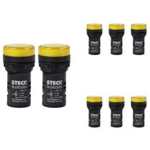 8 Sinaleiro LED 22,5mm Steck 220V Luminoso AM SLDS2203 8 Sinaleiro LED 22,5mm Steck 220V Luminoso AM SLDS2203