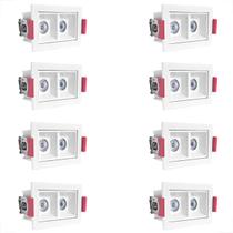 8 Spot Downlight Mini Duplo Led Embutir Corredor 3000k Bet57 8 Spot Downlight Mini Duplo Led Embutir Corredor 3000k Bet57