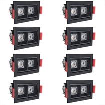 8 Spot Embutido Mini Duplo Led DownlightRecuado 3000k Bet56 8 Spot Embutido Mini Duplo Led DownlightRecuado 3000k Bet56