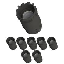 8 Spot Embutido Preto Gravity No Frame AR111 Save Energy