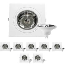 8 Spot Embutir Plana AR111 + Lâmpada LED 12W 4000K Save Energy 8 Spot Embutir Plana AR111 + Lâmpada LED 12W 4000K Save Energy