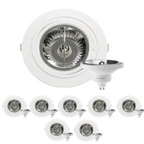 8 Spot Embutir Plana AR111 + Lâmpada LED 12W 4000K Save Energy 8 Spot Embutir Plana AR111 + Lâmpada LED 12W 4000K Save Energy