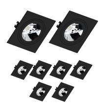 8 Spot Embutir Preto AR70 Base GU10 Bivolt Save Energy