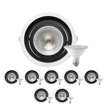 8 Spot Embutir Redondo Recuo PAR30 + Lâmpada LED 10W 6500K E27 8 Spot Embutir Redondo Recuo PAR30 + Lâmpada LED 10W 6500K E27