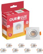 8 Spot Quadrado Embutir Super Led 5w Bivolt Cor da Luz Branco Neutro 4000K Ourolux 8 Spot Quadrado Embutir Super Led 5w Bivolt Cor da Luz Branco Neutro 4000K Ourolux