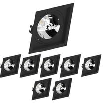 8 Spot Recuado Embutir Preto Gu10 Ar70 Save Energy Quadrado 8 Spot Recuado Embutir Preto Gu10 Ar70 Save Energy Quadrado