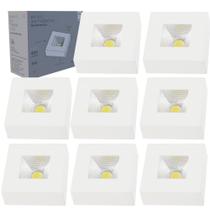 8 Spot Sobrepor Quadrado 5w Luz Branca Bivolt Luminária de Gesso Forro Avant 8 Spot Sobrepor Quadrado 5w Luz Branca Bivolt Luminária de Gesso Forro Avant