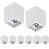 8 Spot Sobrepor SaveEnergy Boxit Ar70 Gu10 Branco 110/220v