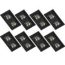 8 Spots Embutir Recuado P/ 2 Lâmpada Ar70 Gu10 Save Energy 8 Spots Embutir Recuado P/ 2 Lâmpada Ar70 Gu10 Save Energy