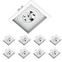 8 Spots Quadrado Embutir Recuado Ar111 Gu10 Save Energy 8 Spots Quadrado Embutir Recuado Ar111 Gu10 Save Energy