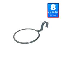 8 Suporte Argola 10cm Arco Encaixe Pallet Treliça - Sem Vaso