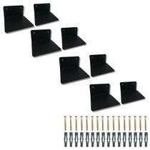 8 Suportes De Parede Para Livros Organização Prateleira Suspensa Aço Durável Tipo Flutuante 8 Suportes De Parede Para Livros Organização Prateleira Suspensa Aço Durável Tipo Flutuante