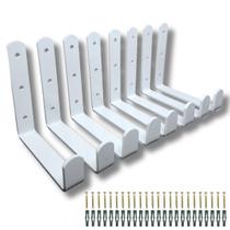 8 Suportes Fixação De Parede Para Mangueira Escada Mão Francesa Gancho Multiuso Organização Casa