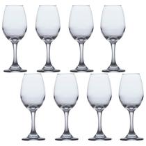 8 Taças de Vidro Resistente Vinho Tinto e Agua 365ml Luxo