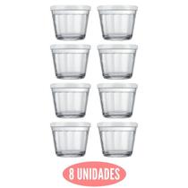 8 Tigelas Redonda 350ml Tampa Coloridas Papinha Vidro Nadir