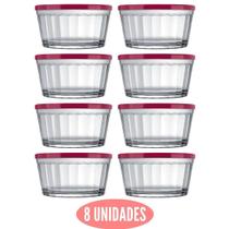 8 Tigelas Redonda 600ml Tampa Coloridas Papinha Vidro Nadir 8 Tigelas Redonda 600ml Tampa Coloridas Papinha Vidro Nadir