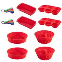 8 Tipos de Forma Silicone Sortida + Kit Colher Medidas 5 Pç 8 Tipos de Forma Silicone Sortida + Kit Colher Medidas 5 Pç