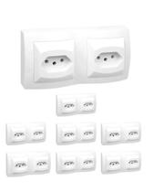 8 Tomada Dupla Sobrepor Pial Sistema X 2P+T 10A 250V