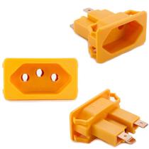 8 Tomada Embutir Fêmea Painel Aparelho 3 Pinos 10a TPA2-3 Amarela Margirius