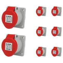 8 Tomada Embutir Newkon 16A 3P+T Steck 380/440V IP44 N4046 8 Tomada Embutir Newkon 16A 3P+T Steck 380/440V IP44 N4046