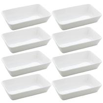 8 Travessas de Porcelana 26x17cm Refratários Restaurante Buffet Eventos Servir Lyor 8 Travessas de Porcelana 26x17cm Refratários Restaurante Buffet Eventos Servir Lyor
