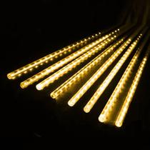 8 Tubos De Luz Led De 50cm Em Cascata De Iluminação Efeito Gelo Chuva Natal Branco Quente 8 Tubos De Luz Led De 50cm Em Cascata De Iluminação Efeito Gelo Chuva Natal Branco Quente