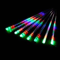 8 Tubos De Luz Led De 50cm Em Cascata De Iluminação Efeito Gelo Chuva Natal LED Colorido - GrupoShopMix