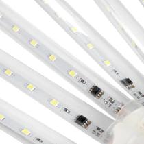 8 Tubos De Luz Led De 50Cm Em Cascata Efeito Gelo Natal Azul