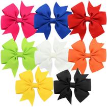 8 Un. Laço Para Cabelo Infantil Adulto Com Jacaré Cores