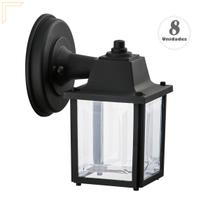 8 Un. Luminaria Arandela Vintage Externa Retro Preto Alz17