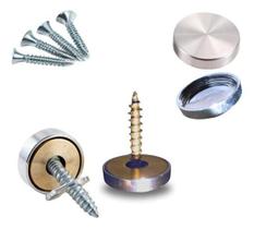 8 Un Suporte Fixa Espelho Explendor Vidro Sobrepor Esplendor