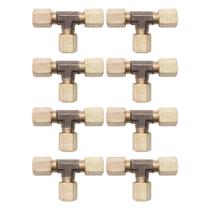 8 União Emenda Conexão Pneumática Tee Aço Anilha 10mm