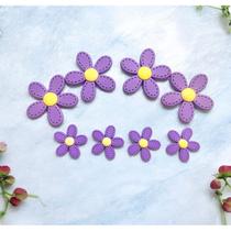 8 Unidades Aplique Emborrachado Margarida Lilas Laços Tiaras Artesanato DIY 8 Unidades Aplique Emborrachado Margarida Lilas Laços Tiaras Artesanato DIY
