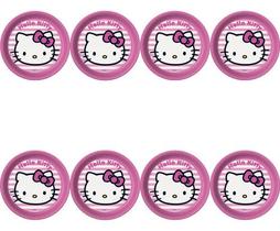 8 Unidades - Prato Festa Hello Kitty Festcolor Licenciado