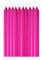 8 Velas Palito - Velas Brancas, Coloridas E Bicolor Com 18cm - São Jorge Fábrica e Distribuidora