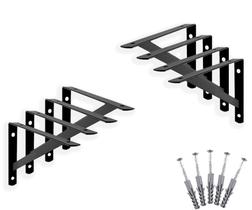 8 X Suporte Mão Francesa 15cm + Kit De Parafusos E Buchas