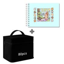 80/100/120 Cores Caneta Marcadora Kit Com Ponta Dupla