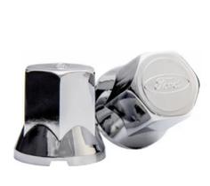 80 Capa Porca Compativel Ford Logo Cromada Caminhao 27mm