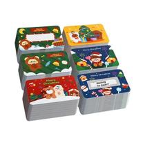 80 Cartões De Natal Para Raspar Com Tema Papai Noel, Lembrancinhas De Festa Com Bilhetes Dourados,