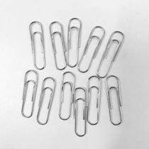 80 Clips Metal Para Papel 27,5mm Escritório, Casa, Escola