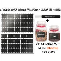 80 Etiquetas Lousa 4x3 cms + Caneta Giz Branca +10 Etiquetas 80 Etiquetas Lousa 4x3 cms + Caneta Giz Branca +10 Etiquetas