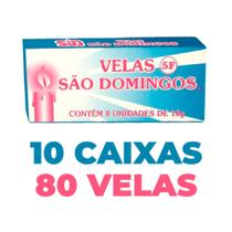 80 Velas Comum Branca 5f 10 Caixas Com 8 Unidades Cada