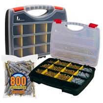800 Parafusos Madeira Philips Chipboard Sortidos e Maleta
