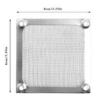 80mmx80mm Filtro de computador Malha PC Rede Net Caixa Ventilador De segurança Dustproof Capa - Preto