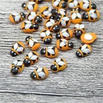 80x Mini Abelhinha Adesivo 3d Decoração Jardim Scrap
