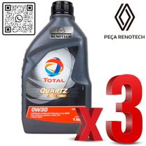 8200176712 - kit com 3 litros de óleo 0w30 quartz ineo first 24b1l - sintético